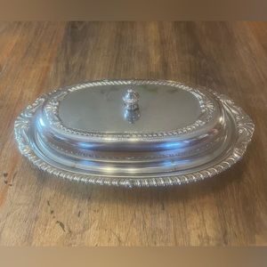 Vintage Danny Wilson Original Chrome Ornate Butter Dish 1960’s